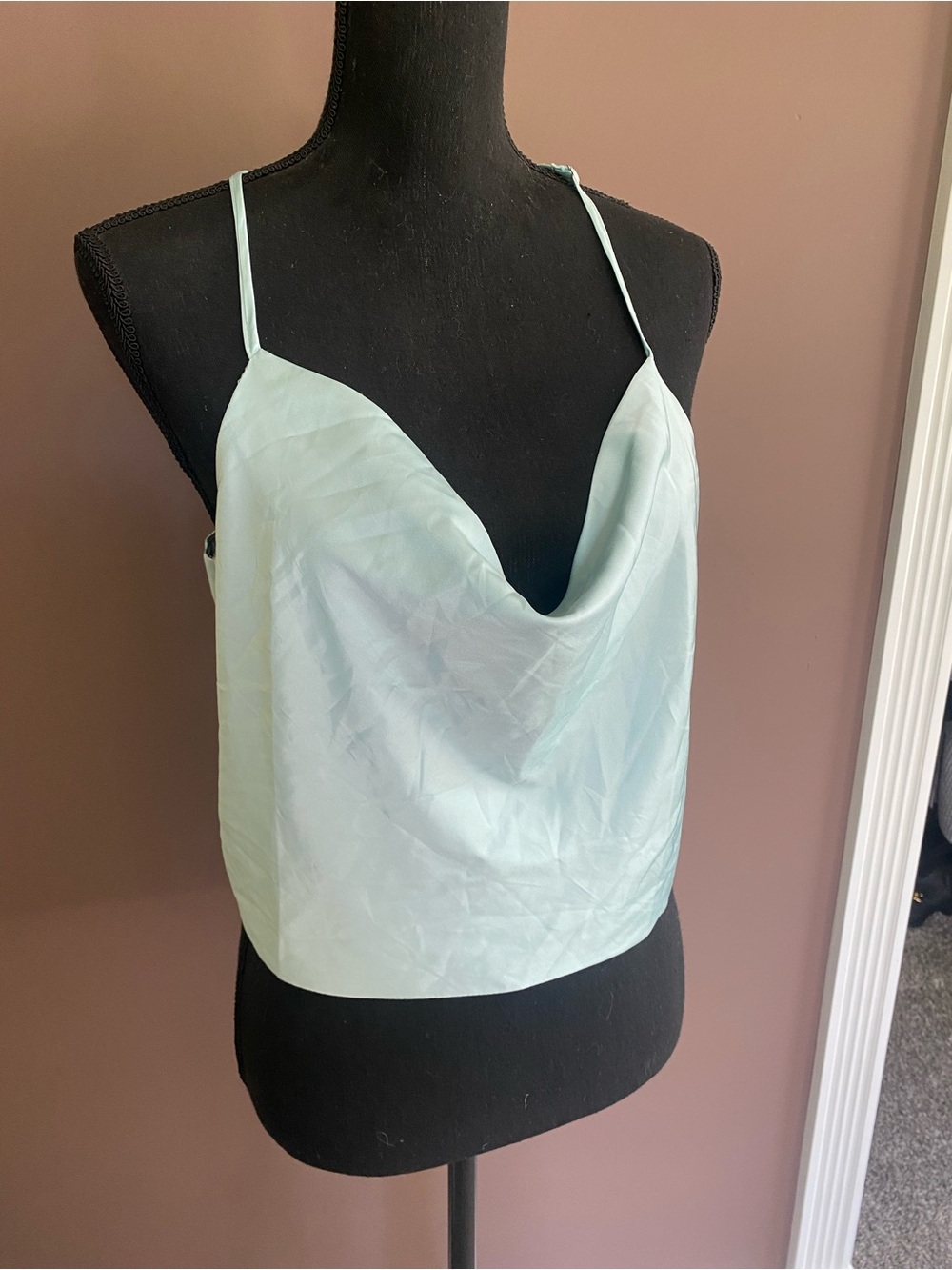 Silky open back cami